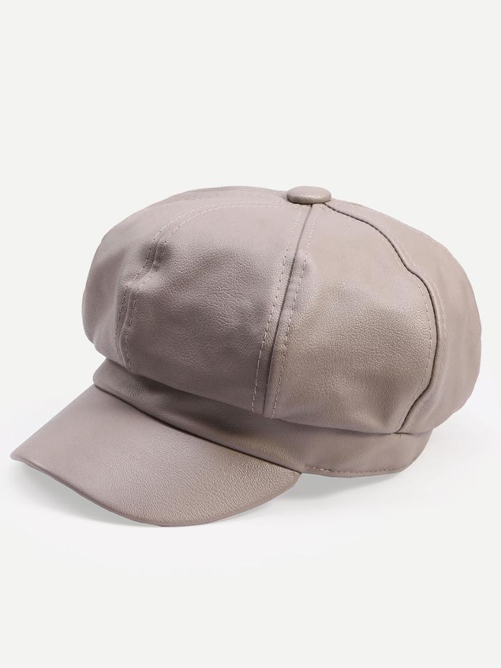 Shein Grey Vintage Octagonal Cap