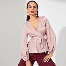 Shein Waist Belted Solid Top