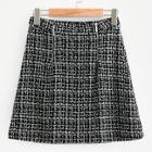 Shein Zip Front Tweed Skirt