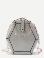 Shein Polygonal Shaped Crossbody Bag With Ring Detail