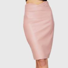 Shein Overlap Wide Waist Pu Skirt