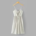 Shein Tie Front Striped Cami Dress