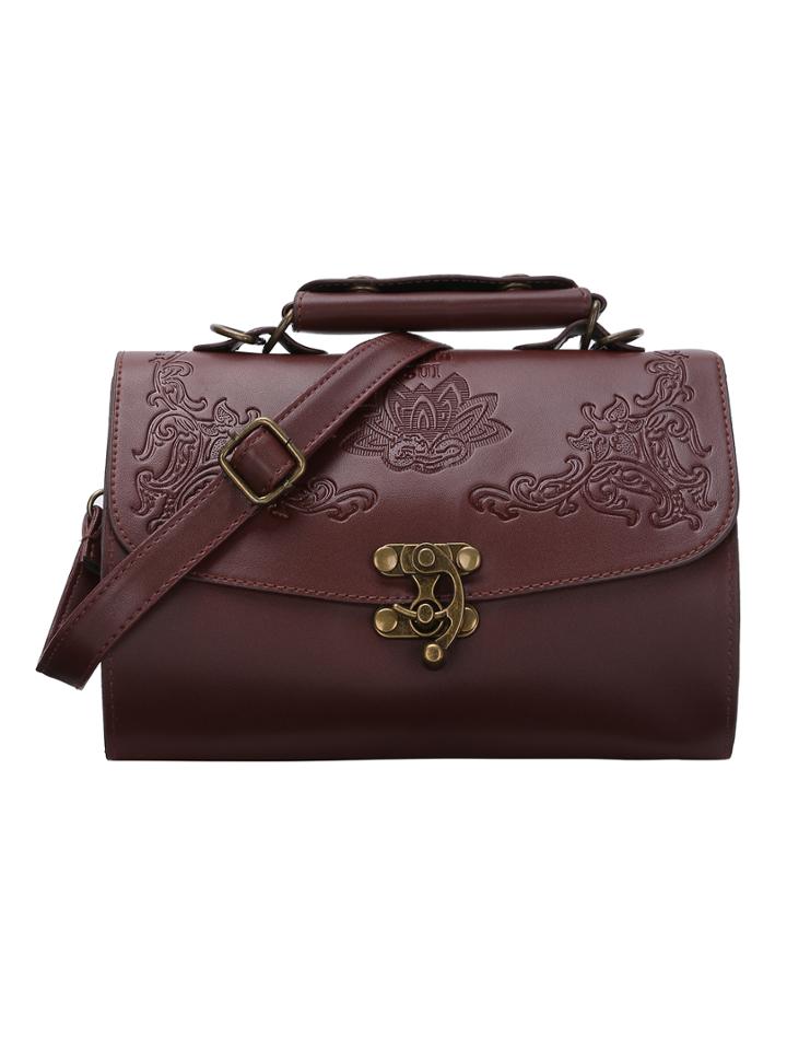 Shein Flower Embossed Swing Hook Crossbody Bag