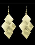 Shein Gold Plated Geometric Drop Earrings