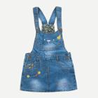 Shein Girls Embroidery Denim Overall Dress