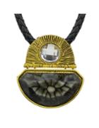 Shein Black Pu Chain Pendant Necklace