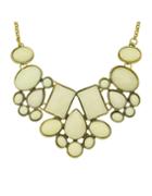 Shein Beige Gemstone Women Necklace