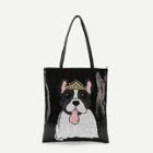 Shein Dog Pattern Pu Shoulder Bag