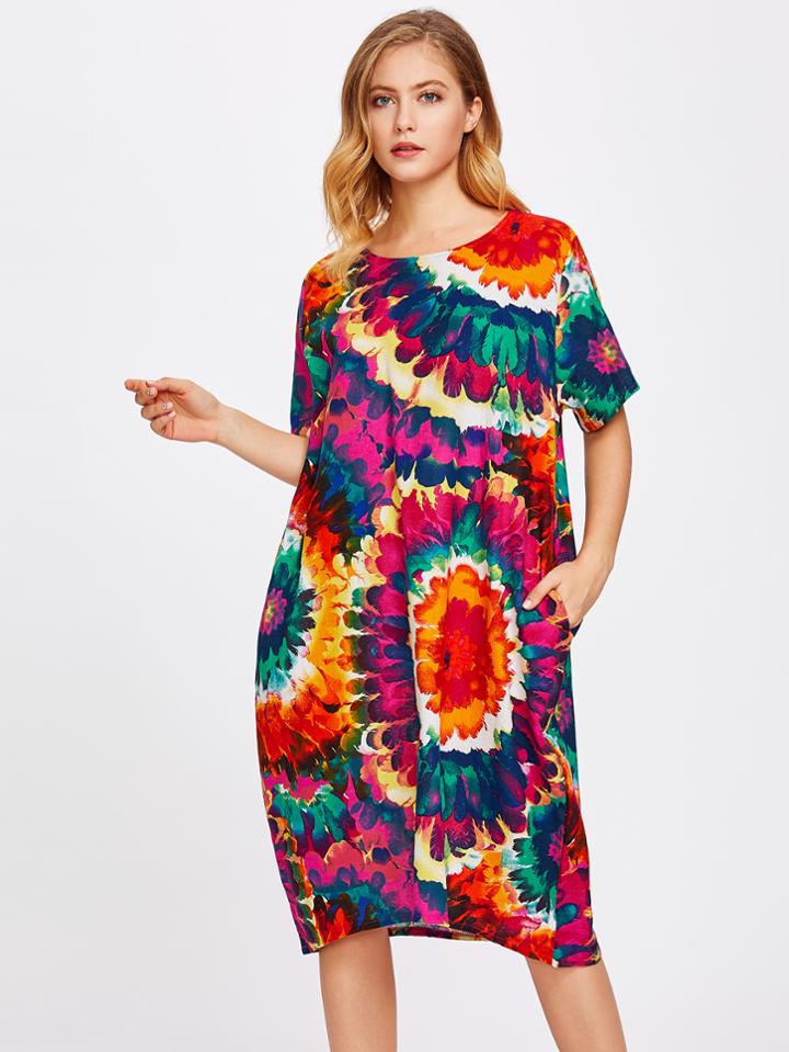 Shein Graffiti Print Dress