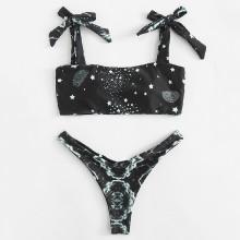 Shein Glaxy High Leg Bikini Set