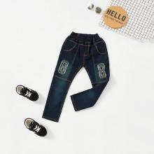 Shein Boys Digital Embroidery Jeans
