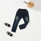 Shein Boys Digital Embroidery Jeans