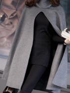 Shein Grey Casual Hooded Cloak Coat