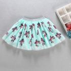 Shein Girls Contrast Sequin Butterfly Pattern Mesh Skirt