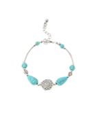 Shein Turquoise Sun-printed Plated Adjustable Bracelet