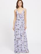Shein Surplice Lace Up Back Frilled Botanical Cami Dress