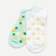 Shein Cartoon Print Ankle Socks 2pairs