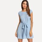 Shein Knot Front Solid Dress