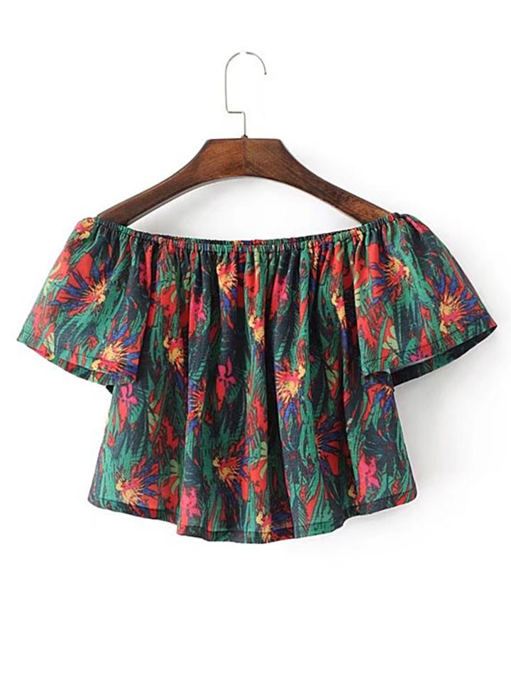 Shein Boat Neckline Shirred Pleated Top