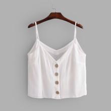 Shein Solid Button Through Cami Top
