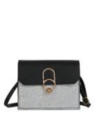 Shein Two Tone Flap Glitter Bag