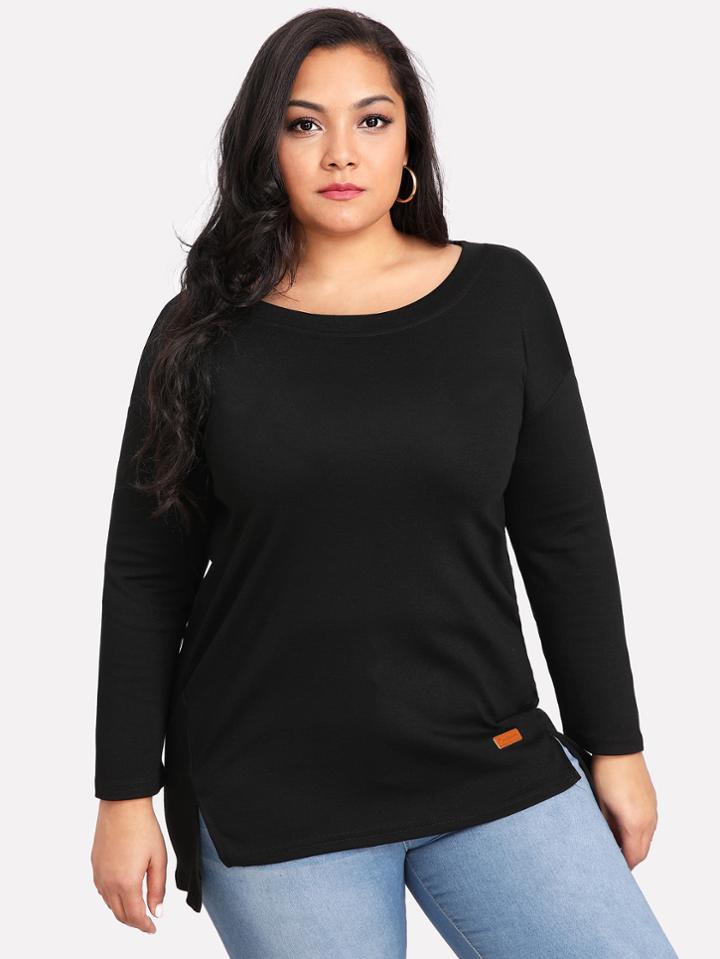 Shein Split Side Dip Hem Tee