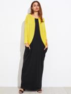 Shein Two Tone Cut And Sew Long Hijab Dress