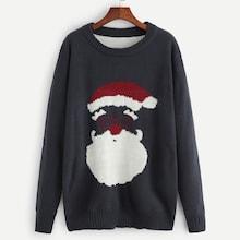 Shein Men Christmas Santa Claus Print Jumper