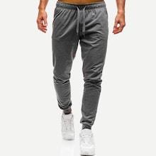 Shein Men Drawstring Waist Solid Joggers