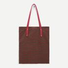 Shein Gingham Tote Bag With Pu Handle