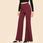 Shein 70s Ribbed Knit Solid Flare Pants