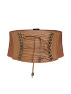 Shein Camel Lace Up Corset Belt
