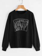 Shein Cactus Print Sweatshirt
