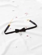 Shein Black Bow Embellished Velvet Choker With Pearl