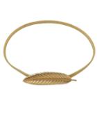 Shein Gold Plated Leaf Elastic Waist Belt
