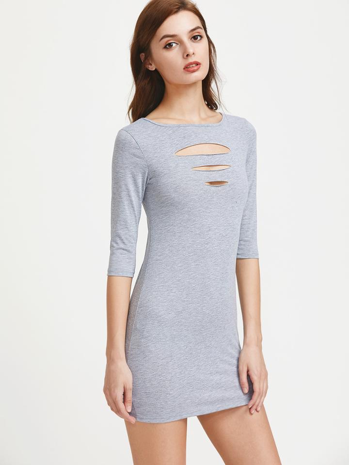 Shein Chest Ripped Sheath Dress