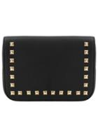 Shein Black Studded Snap Button Flap Bag