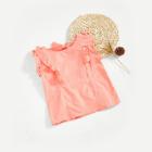 Shein Girls Tied Cutout Back Layered Ruffle Top