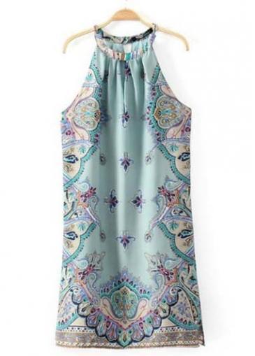 Rosewe Fine Quality Off The Shoulder Print Straight Dress