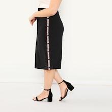 Shein Plus Lettering Tape Side Pencil Skirt