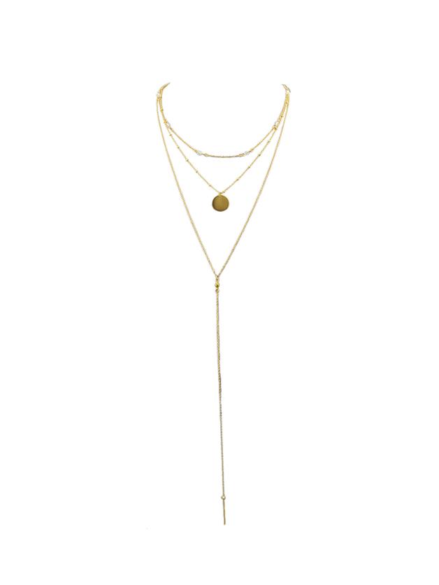 Shein Gold Color Plated Long Chain Necklace