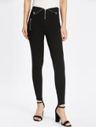 Shein Zip Front Fold Waist Denim Jeans