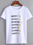 Shein Emoji Print T-shirt