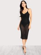 Shein Rhinestone Embellished Skinny Cami Dress