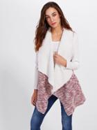 Shein Fleece Lined Space Dye Vest