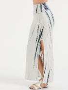 Shein Tie Dye Slit Hem Skirt