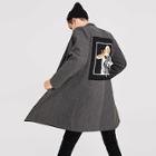 Shein Men Mixed Print Back Coat