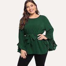 Shein Plus Self Tie Solid Top