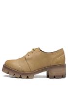 Shein Brown Round Toe Lace Up Rubber Soles Shoes
