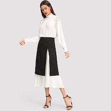 Shein Split Side Color Block Skirt